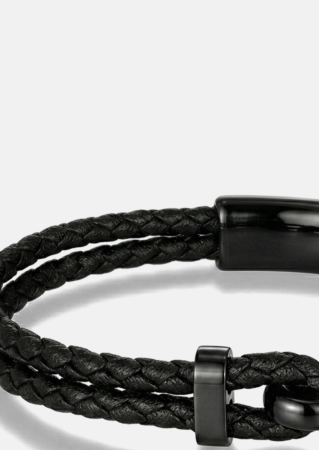 Läderarmband Obsidian Link
