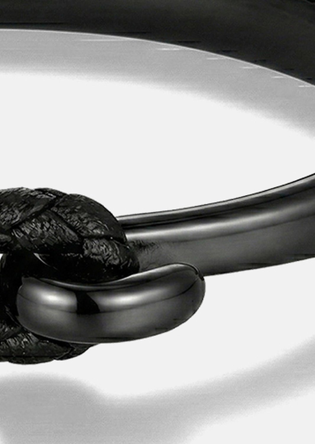 Läderarmband Obsidian Link