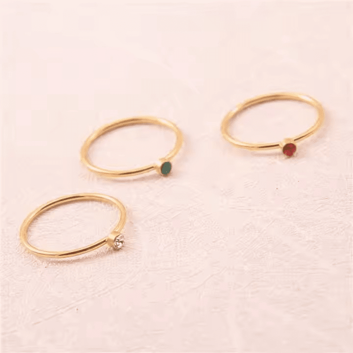 Trinity Prisma Ring - 18k Guldpläterad