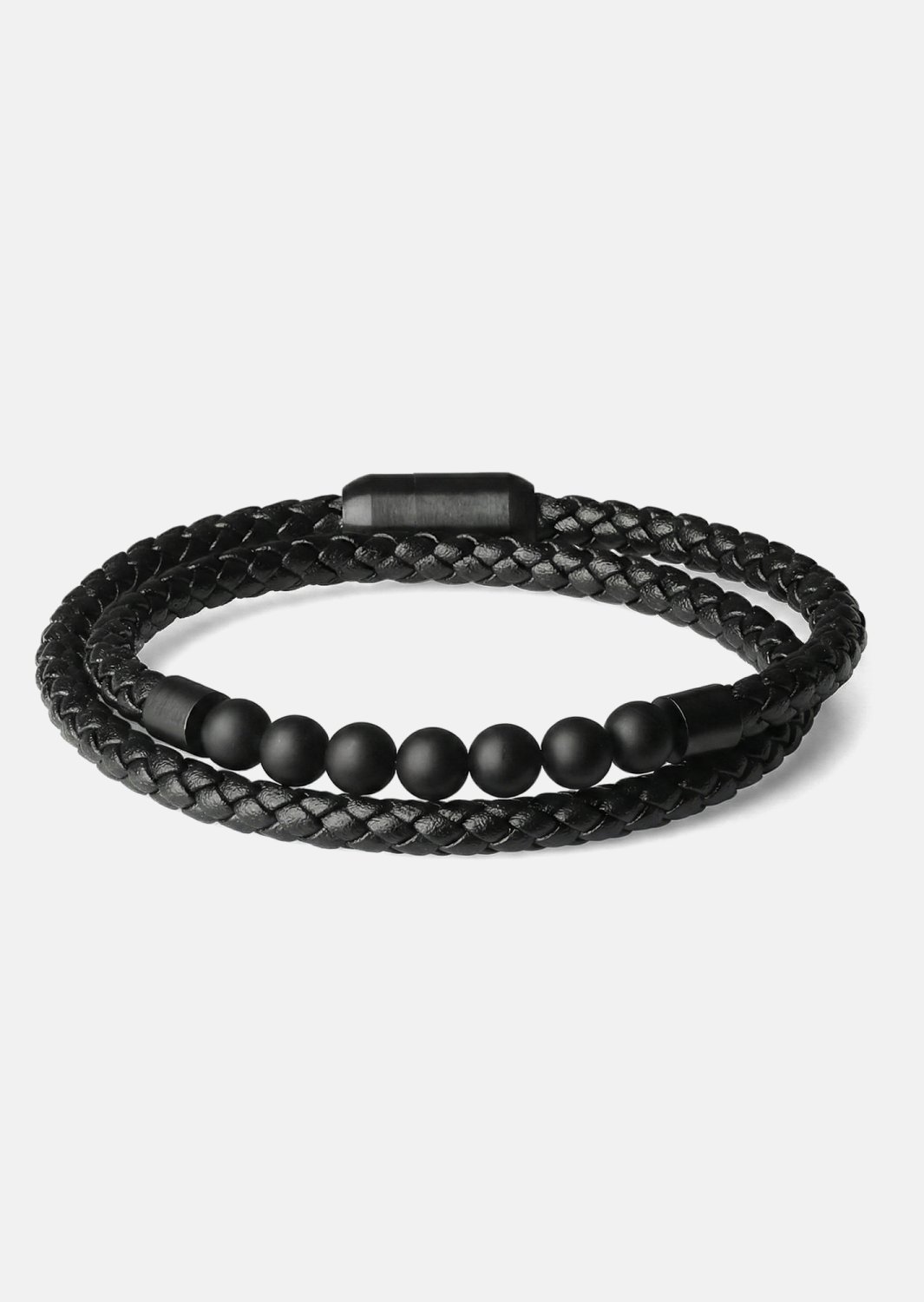 Läderarmband Raven Weave