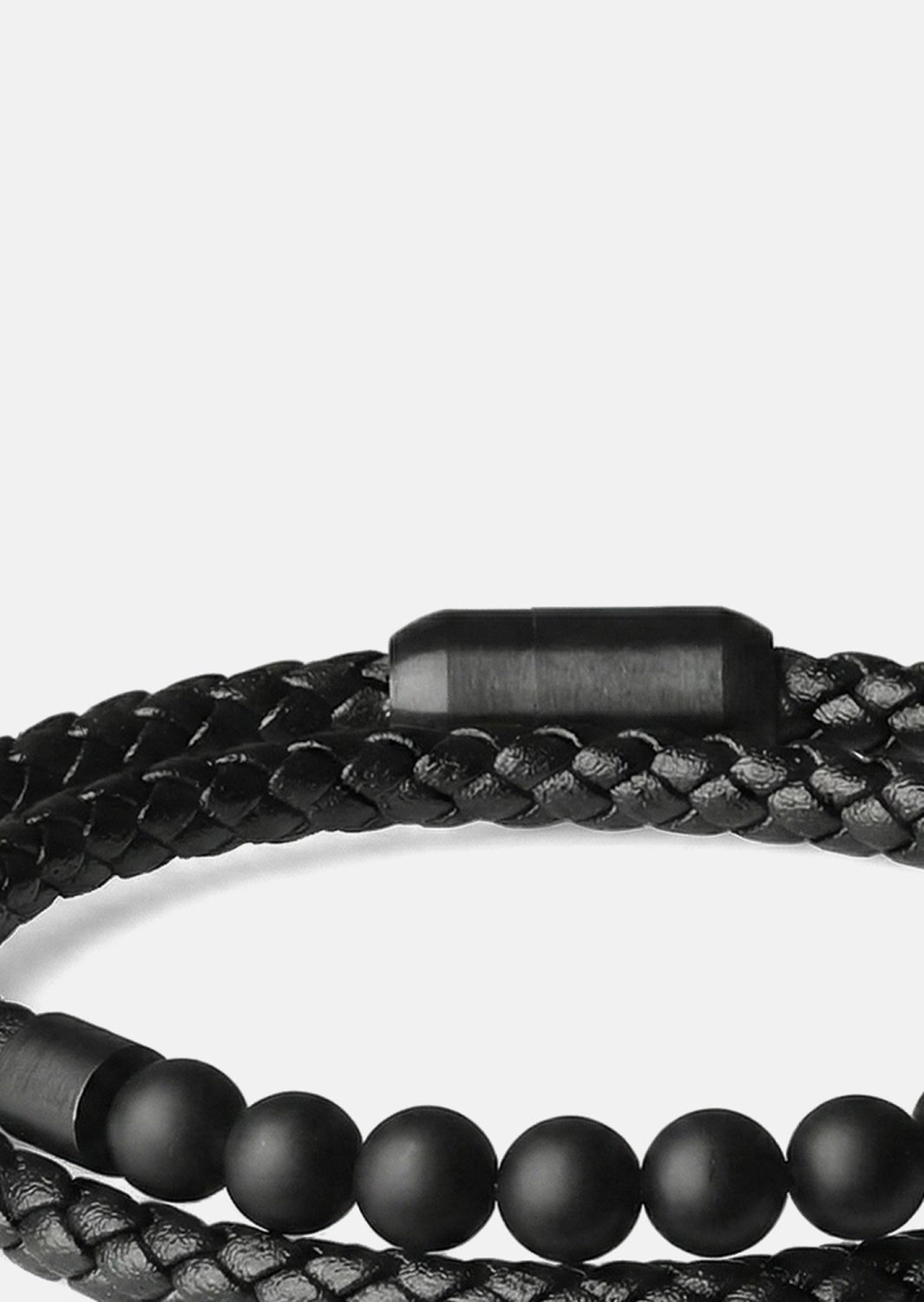 Läderarmband Raven Weave
