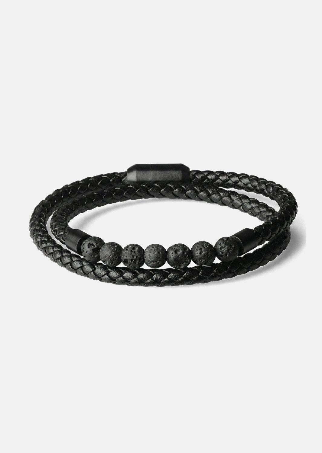 Läderarmband Obsidian Grip