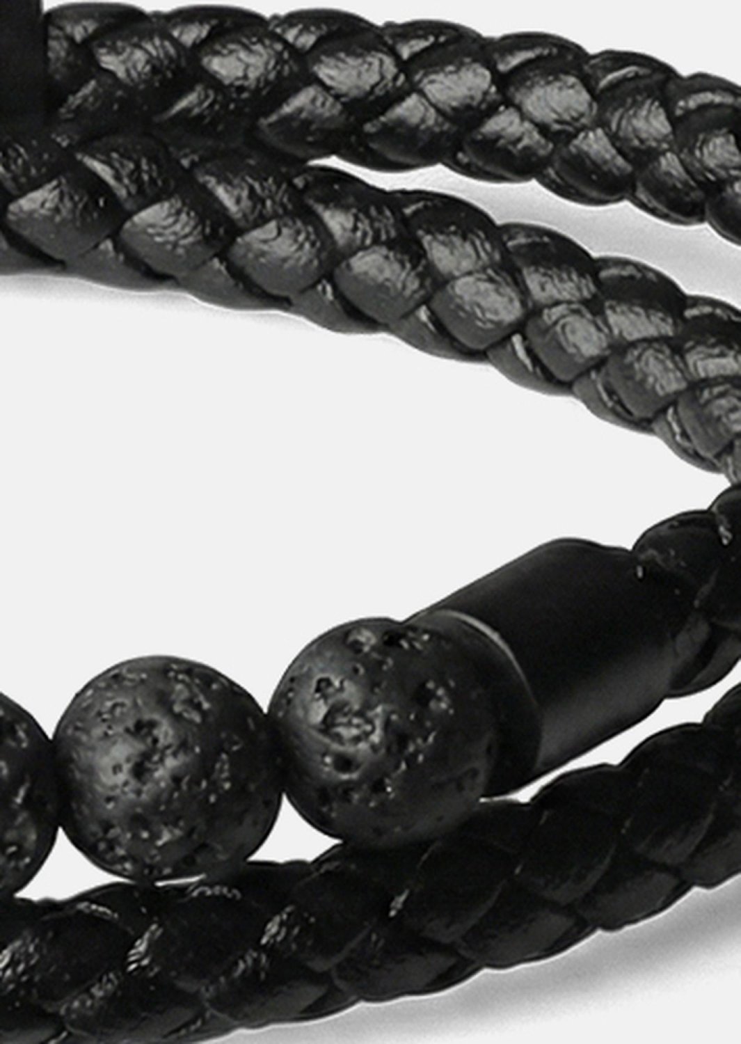 Läderarmband Obsidian Grip