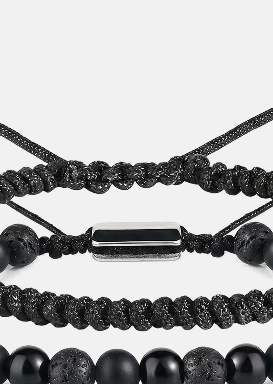 Pärlarmband Obsidian Knot