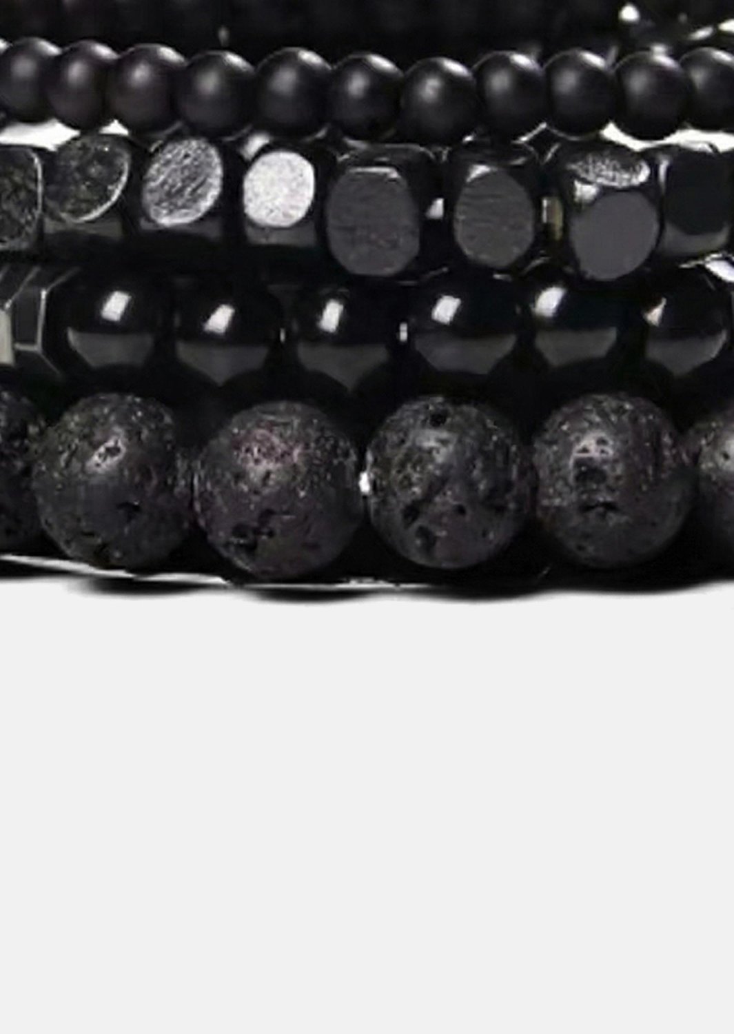 Pärlarmband Obsidian Pulse