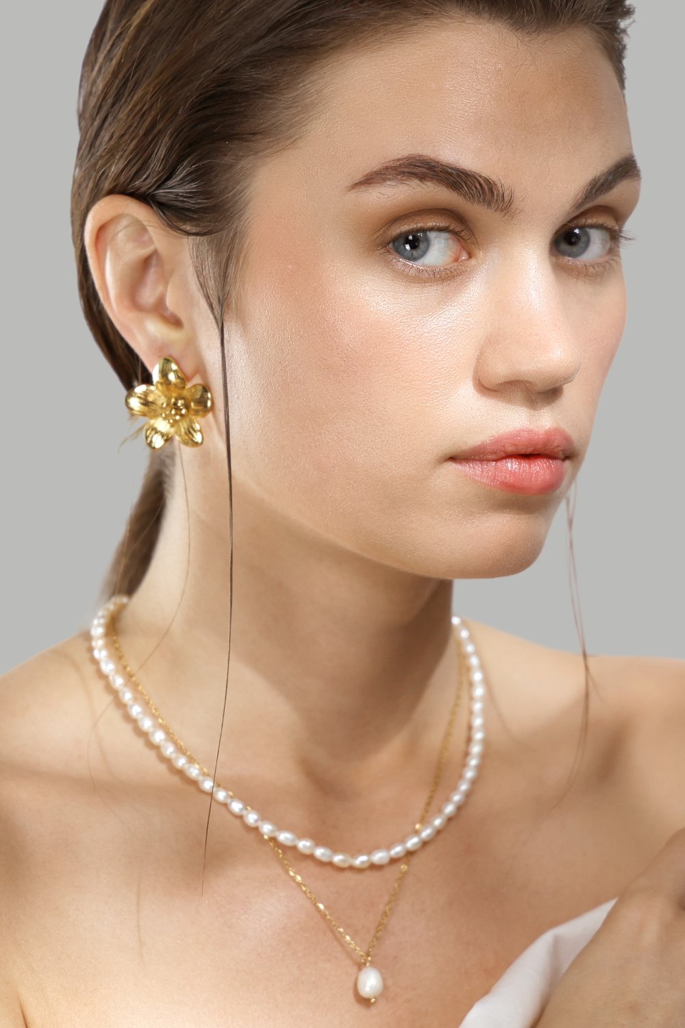 Örhängen Flora Shine – 18k Guldpläterade