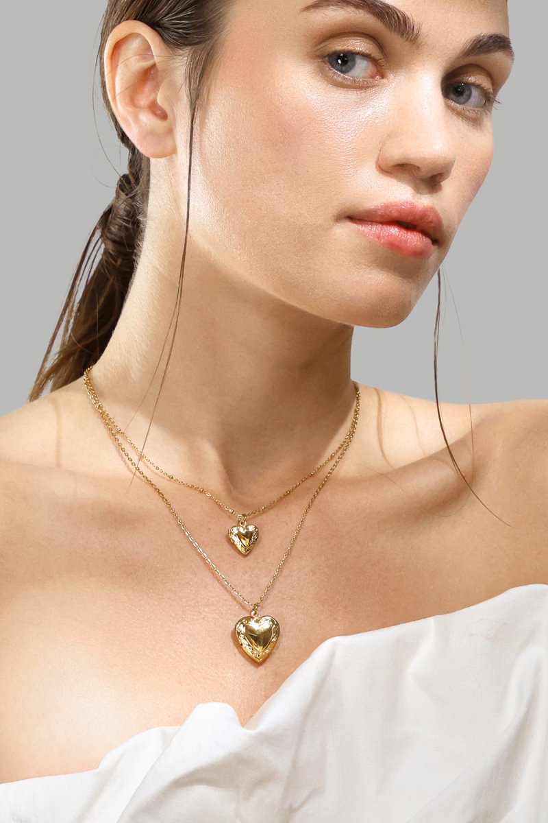 Halsband Golden Heart big - 18k Guldpläterat