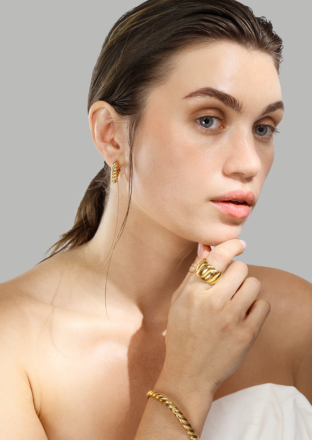 Armband Twist Glow - 18k Guldpläterat