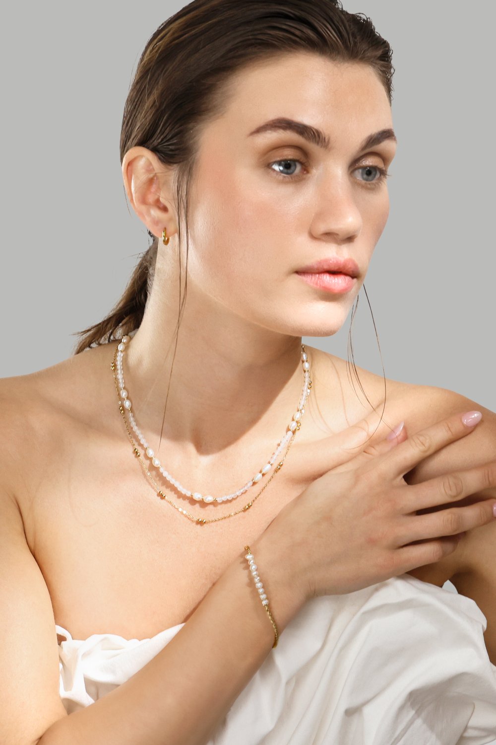 Halsband Pearl Harmony – 18k Guldpläterat