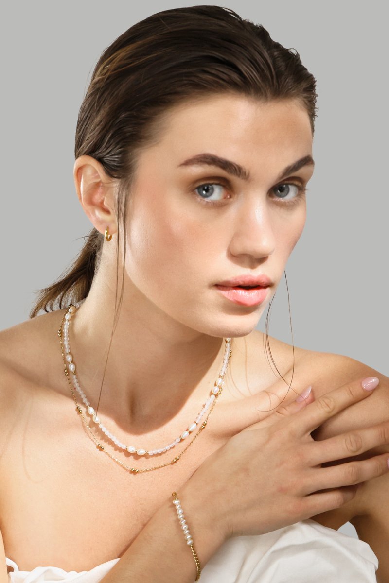 Halsband Pearl Harmony – 18k Guldpläterat