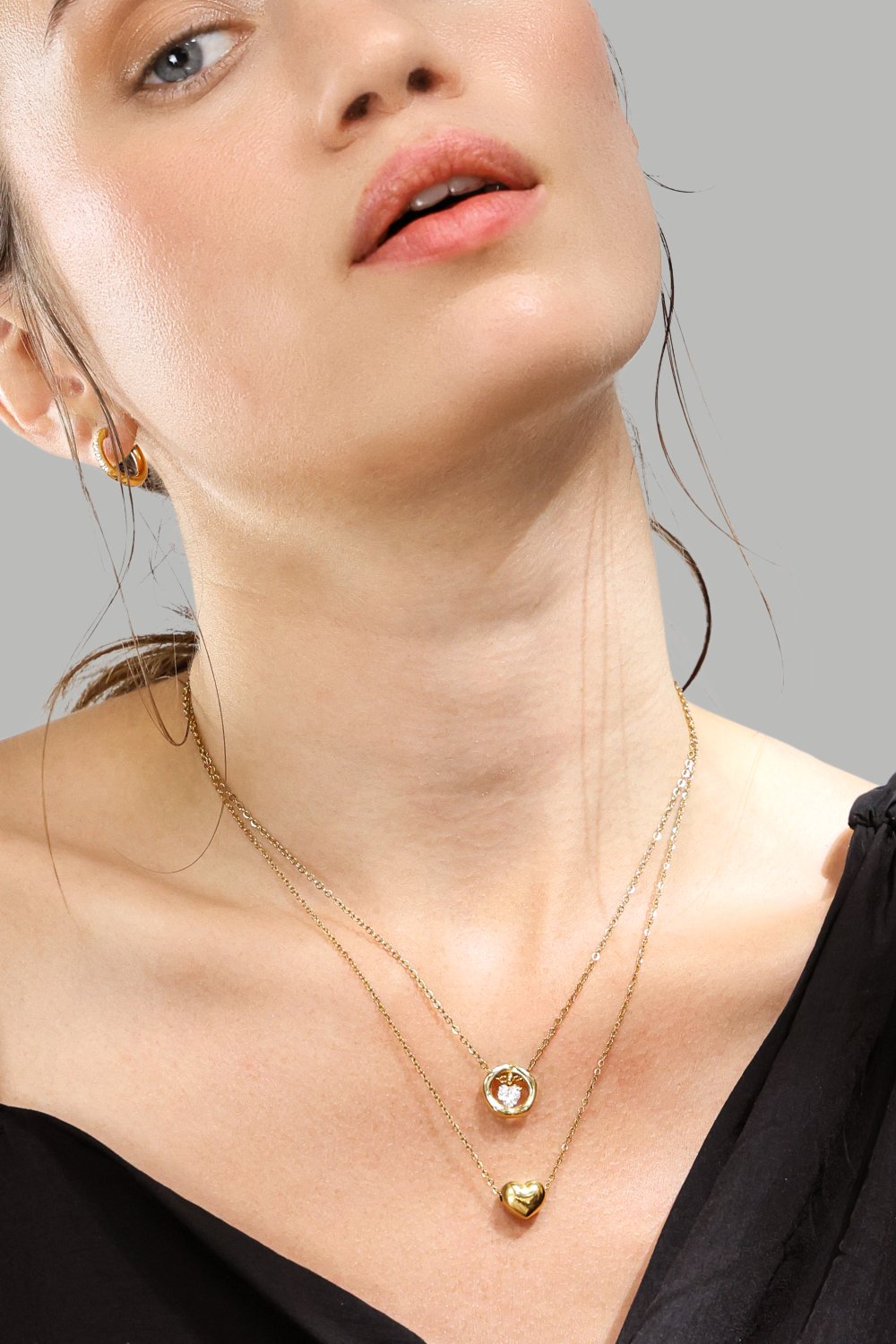 Halsband Golden Heart – 18k Guldpläterat