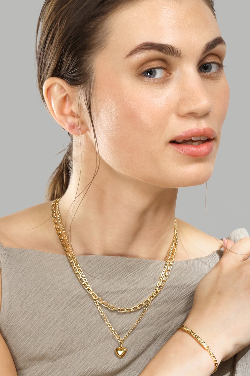 Halsband Figaro Chain - 18k Gold Plated