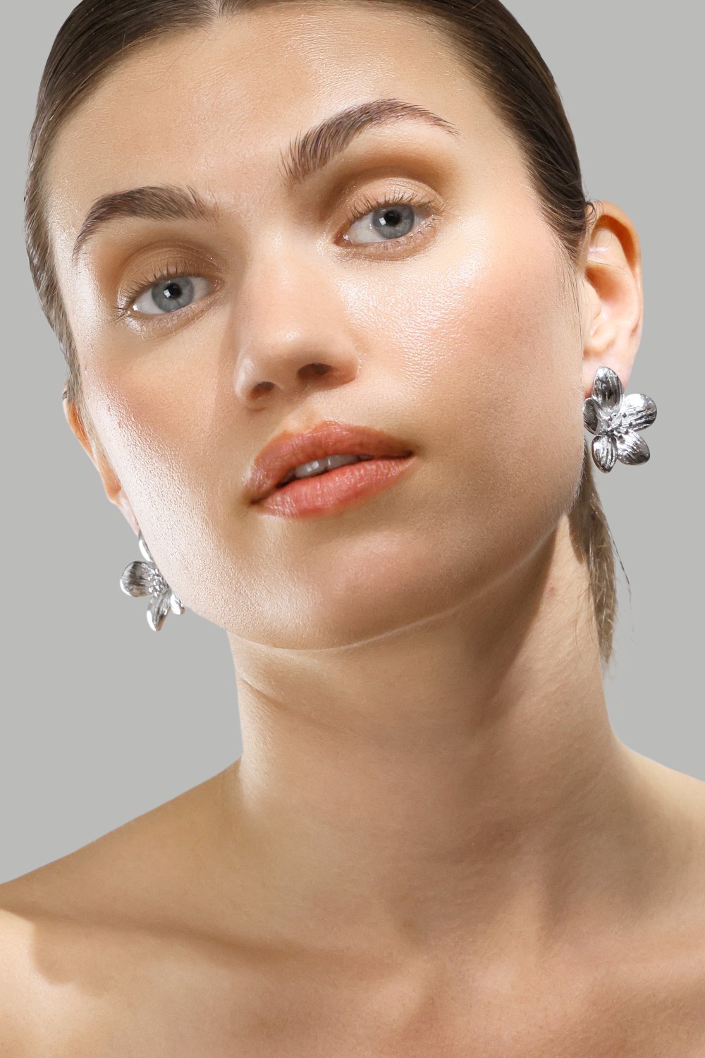 Örhängen Flora Shine – Silverpläterade