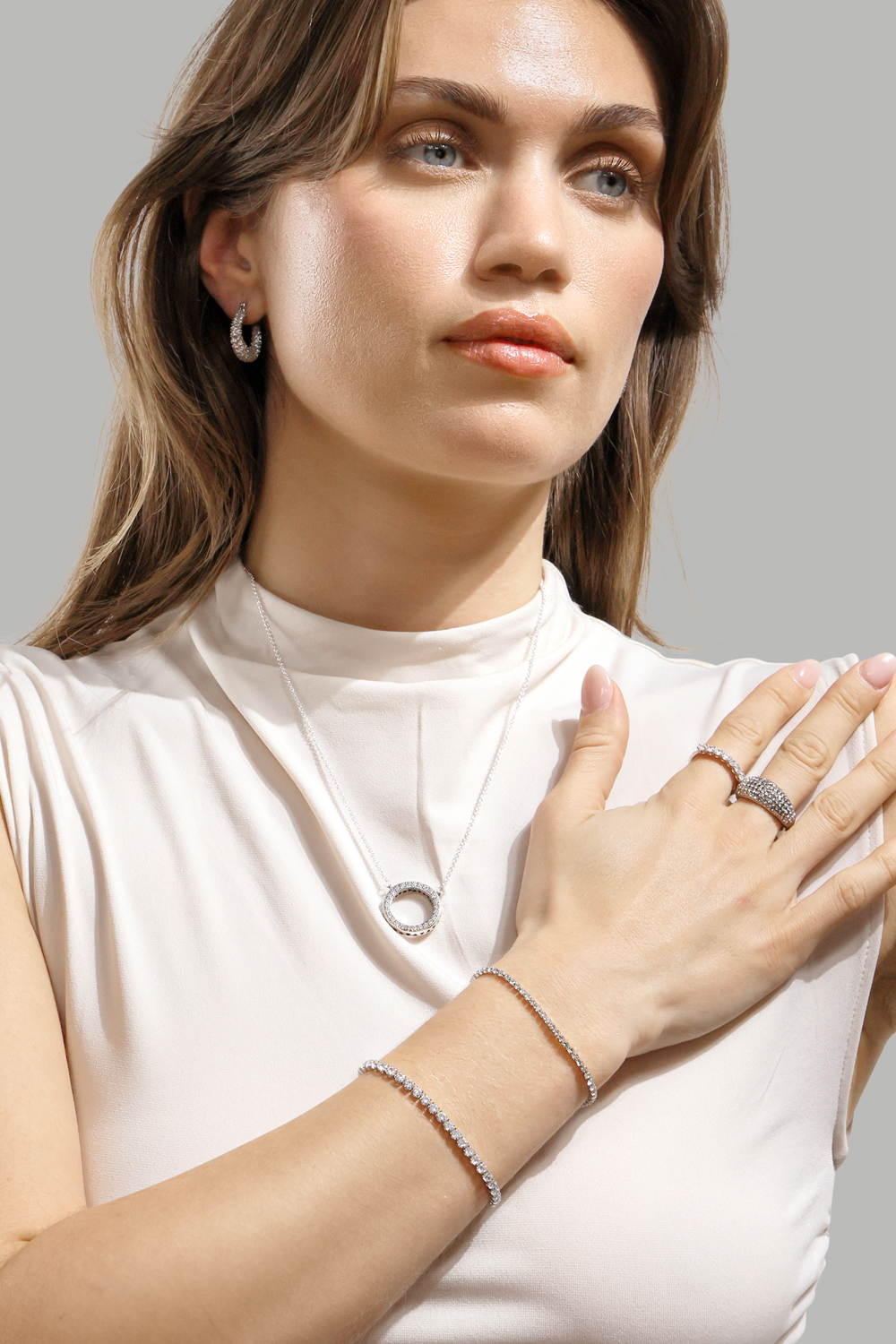 Stella Glimmer Ring - Silverpläterad