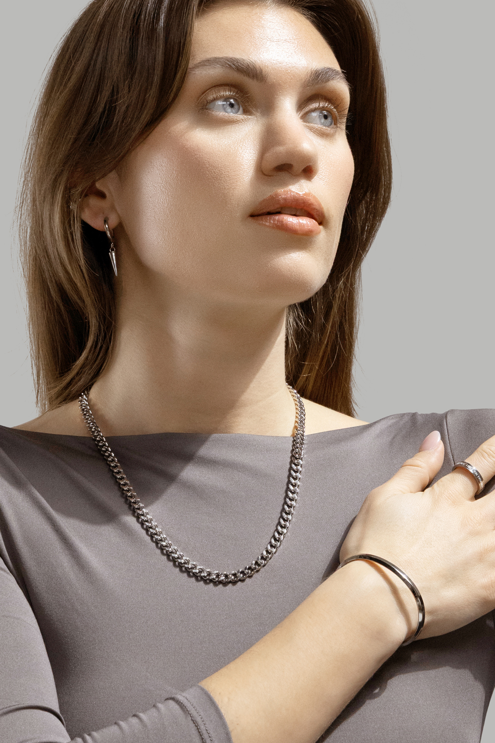 Örhänge Petite Hoop - Silverpläterat