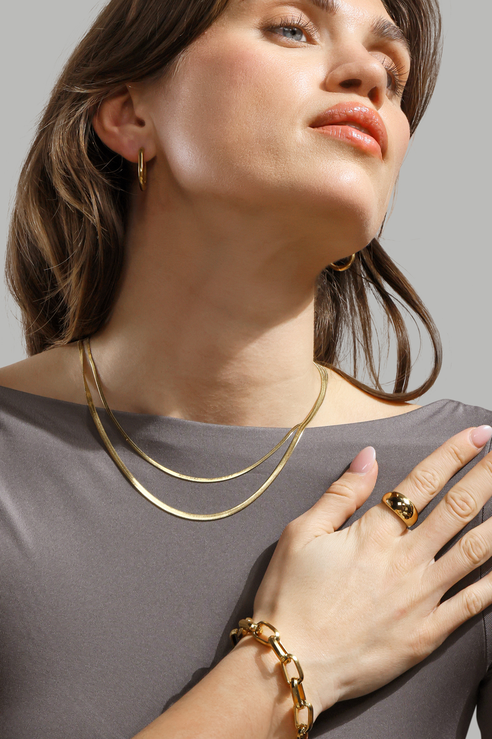 Örhänge Eleganceis - 18k Guldpläterat