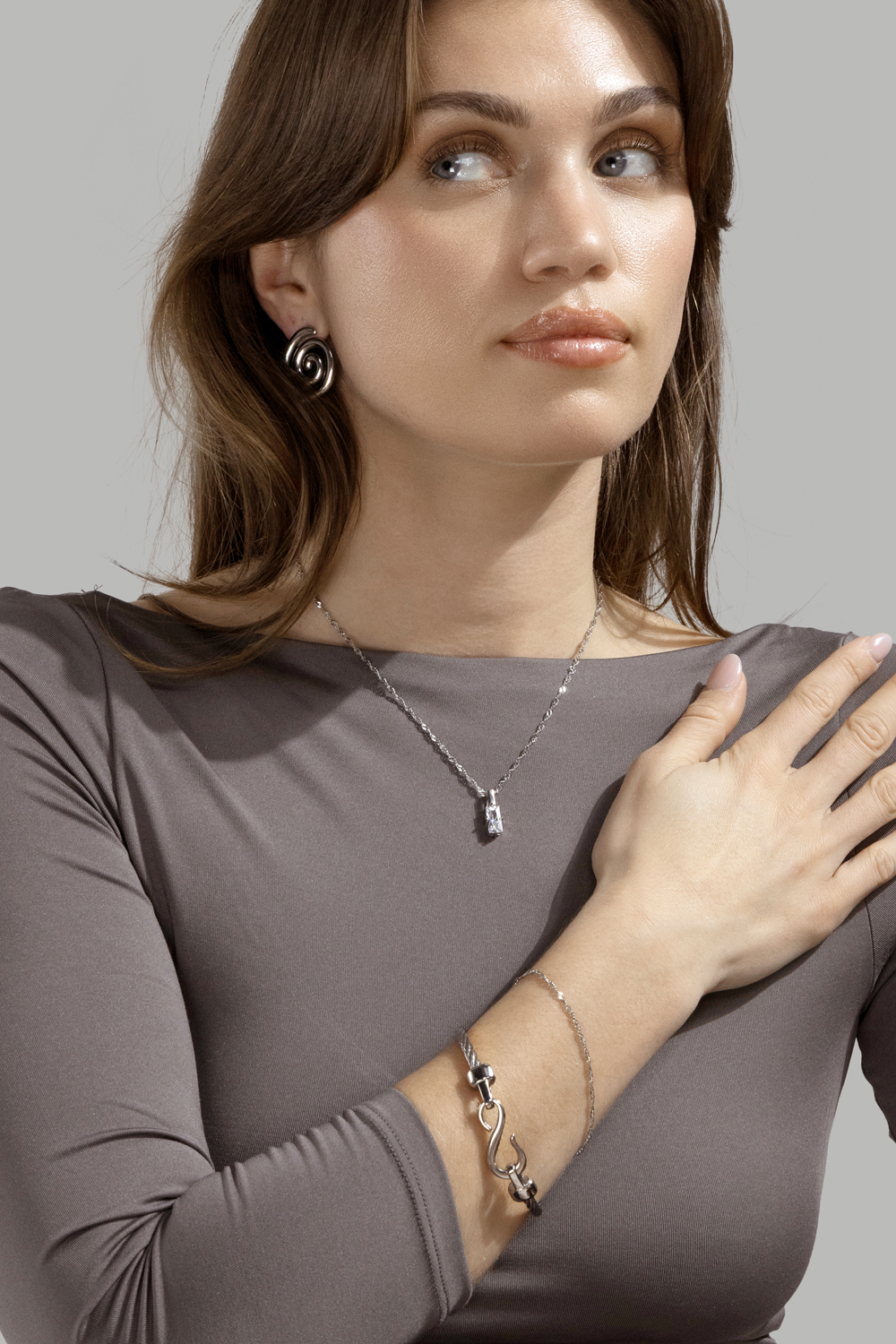 Gleam Halsband – Silverpläterat