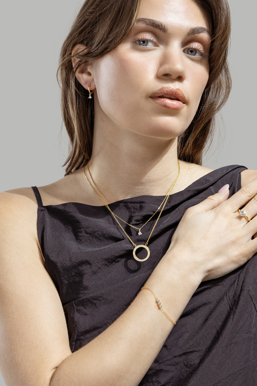 Halsband Cirque Éclat - 18k Guldpläterat