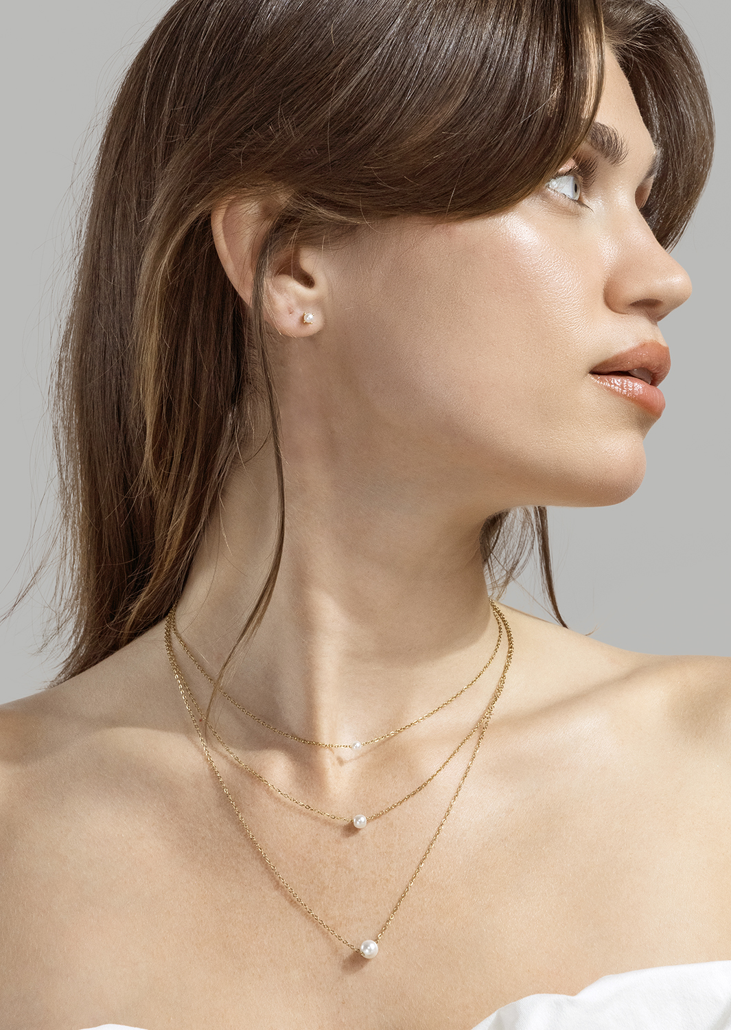 Halsband Mini Pearl - 18k Guldpläterat
