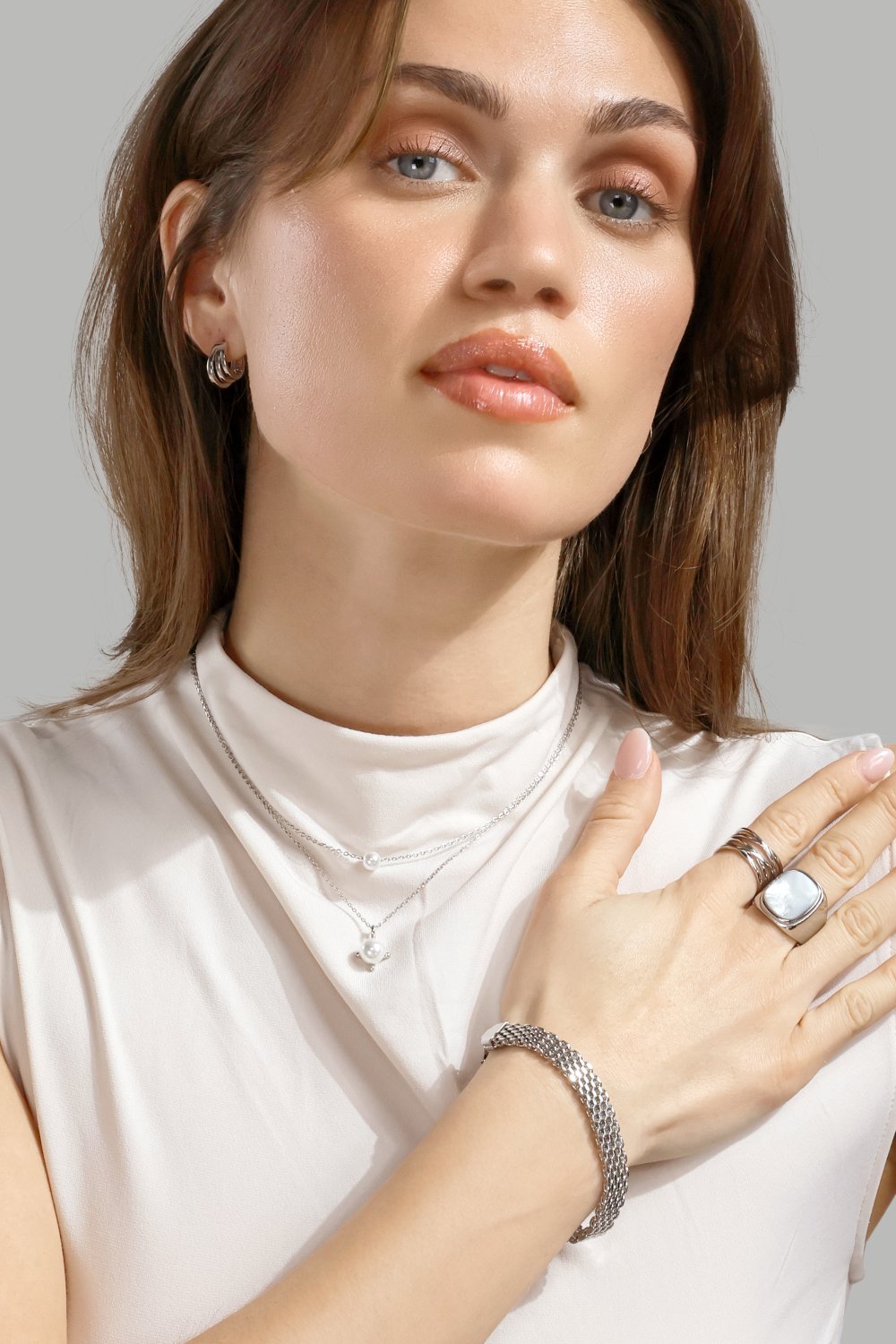 Ring Blanche - Silver Plated