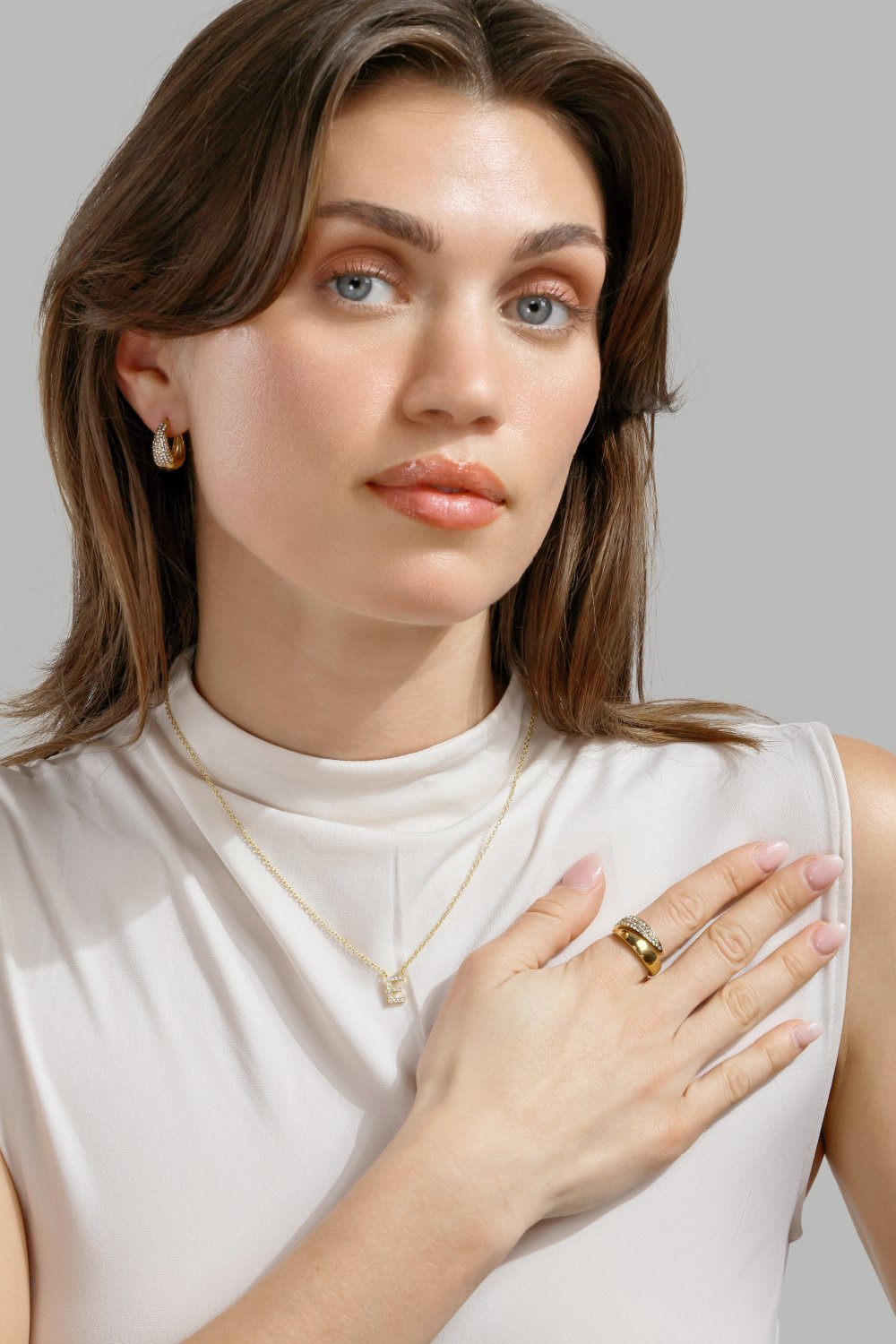 Halsband Initial Letters A-N – 18k Guldpläterat