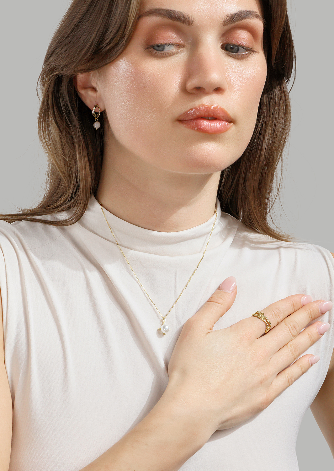 Halsband North Pearl - 18k Gold Plated