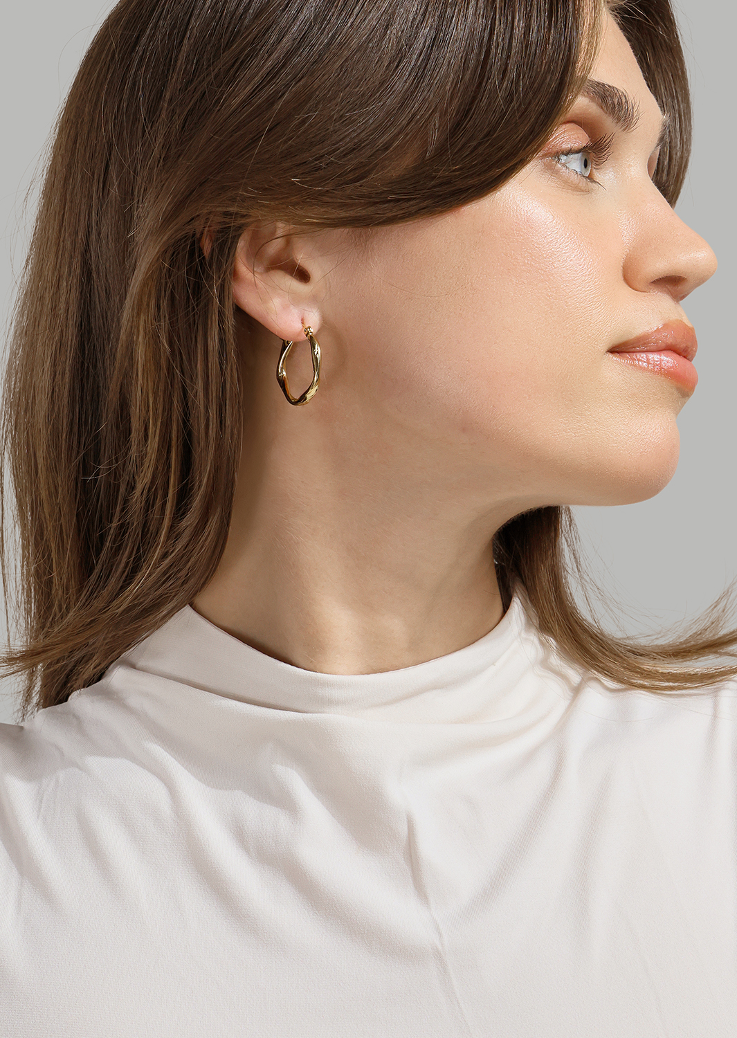 Twist Glow Hoops - 18k Guldpläterade Örhängen