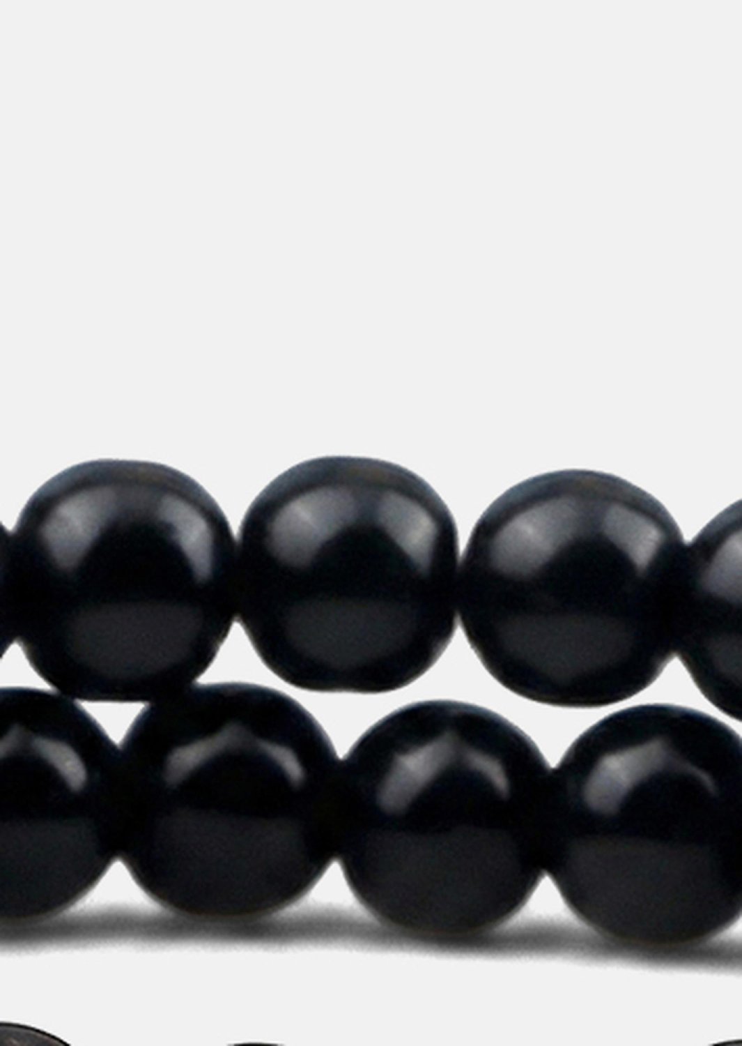 Pärlarmband Obsidian Halo