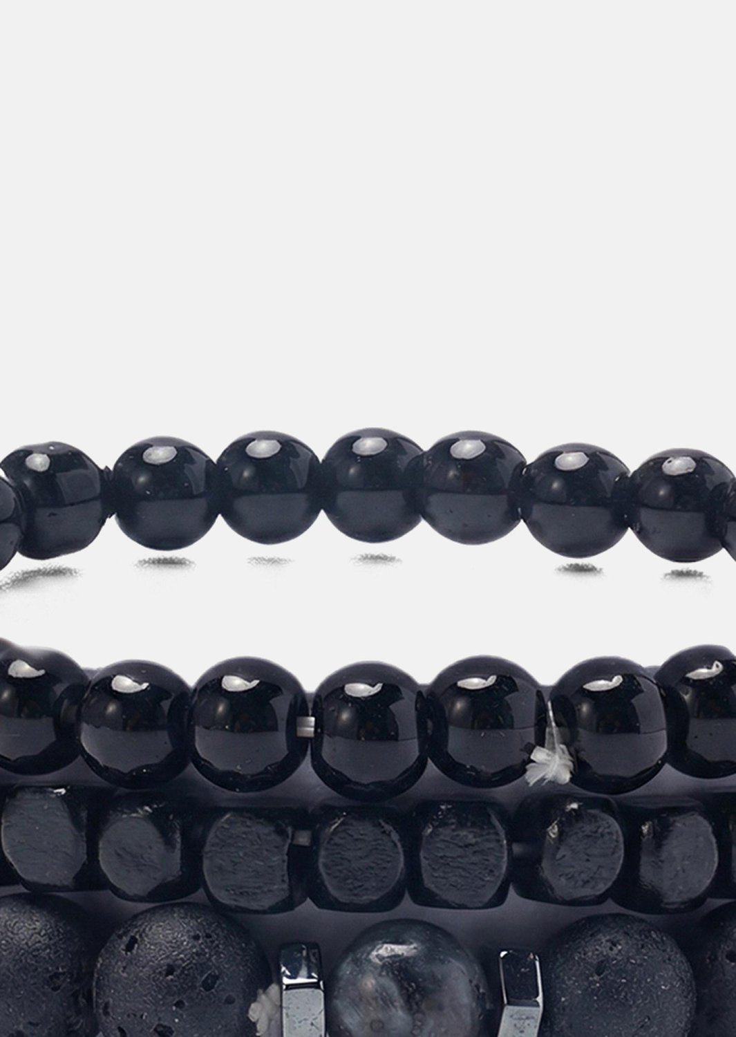 Pärlarmband Obsidian Edge