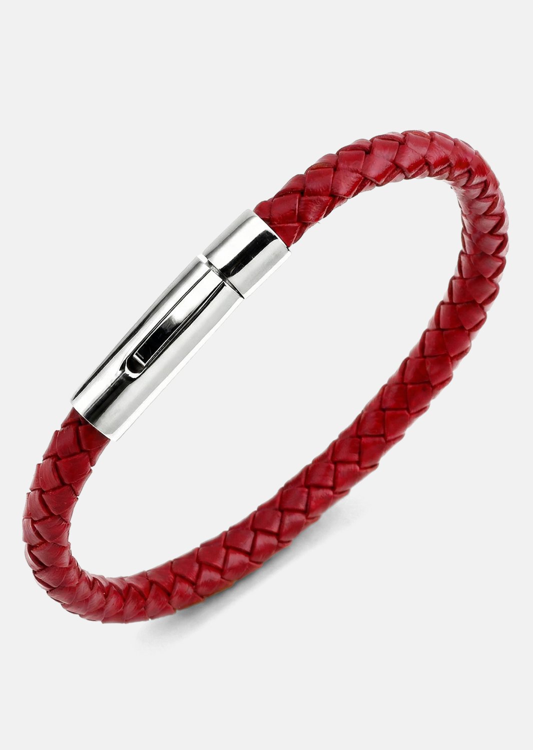 Läderarmband Crimson Arc