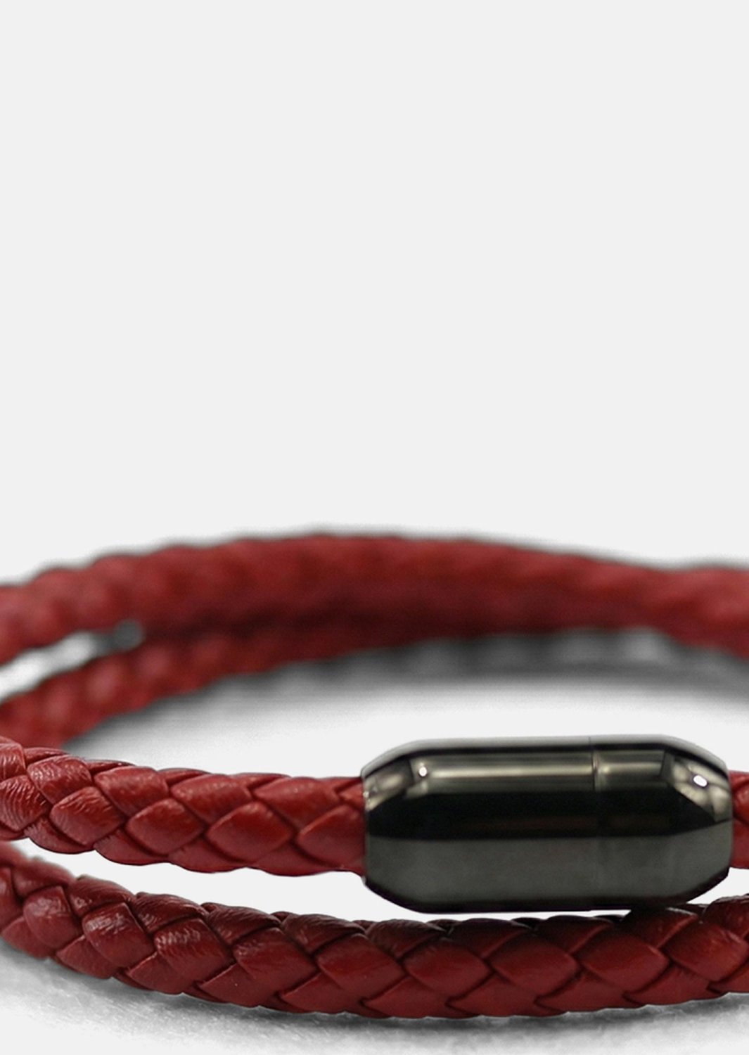 Läderarmband Crimson Edge