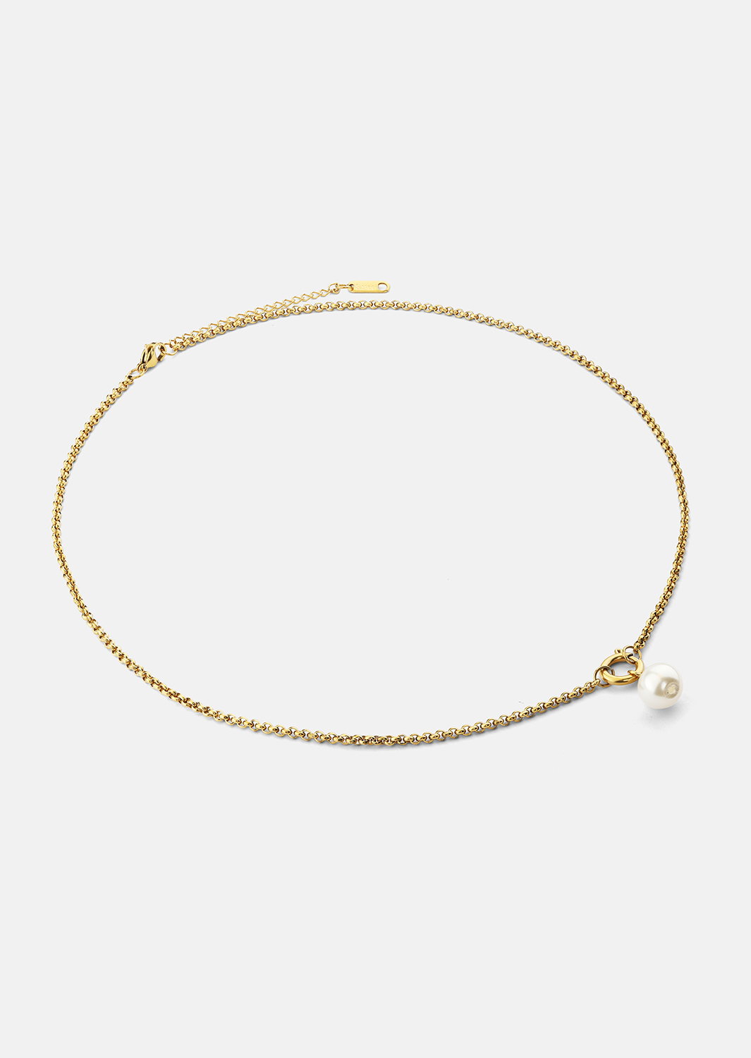 Halsband Opal Circle Necklace - 18k Gold Plated