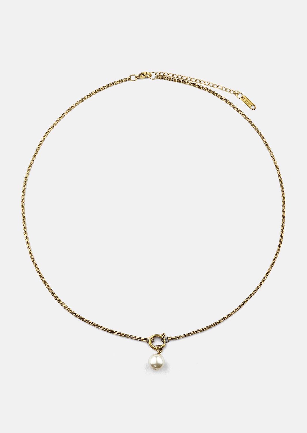 Halsband Opal Circle Necklace - 18k Gold Plated