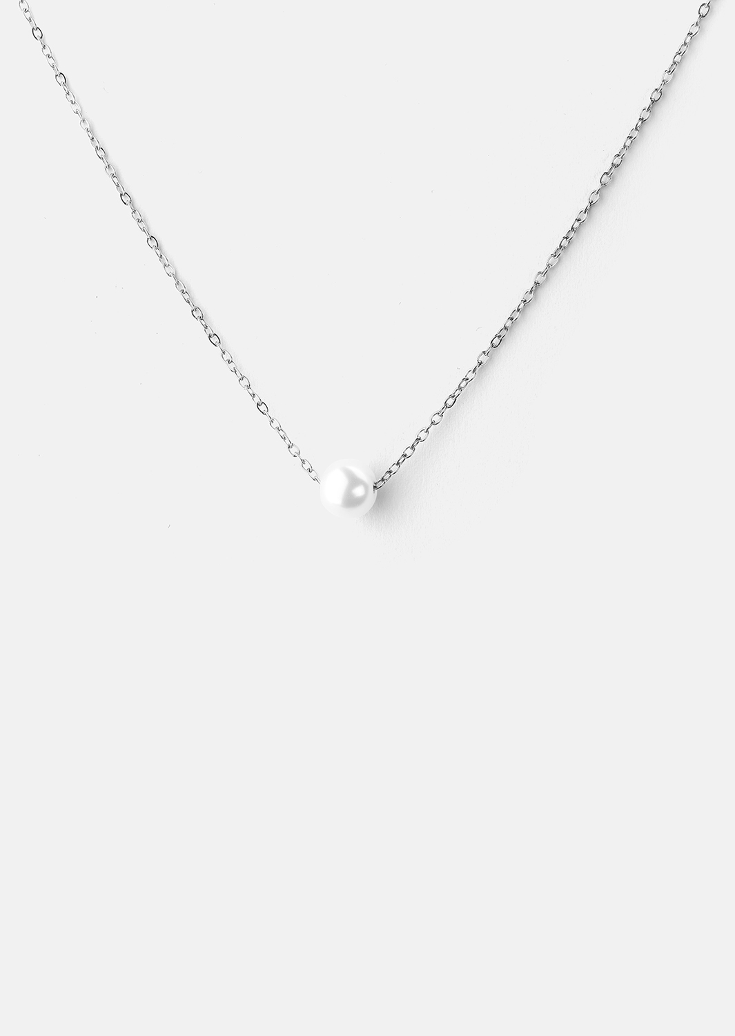 Halsband Mini Pearl - Silverpläterat