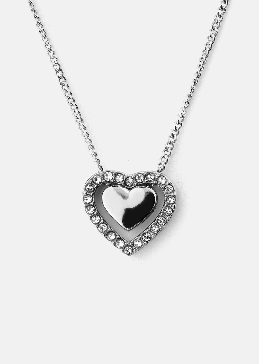 Halsband Heart Glow – Silverpläterat