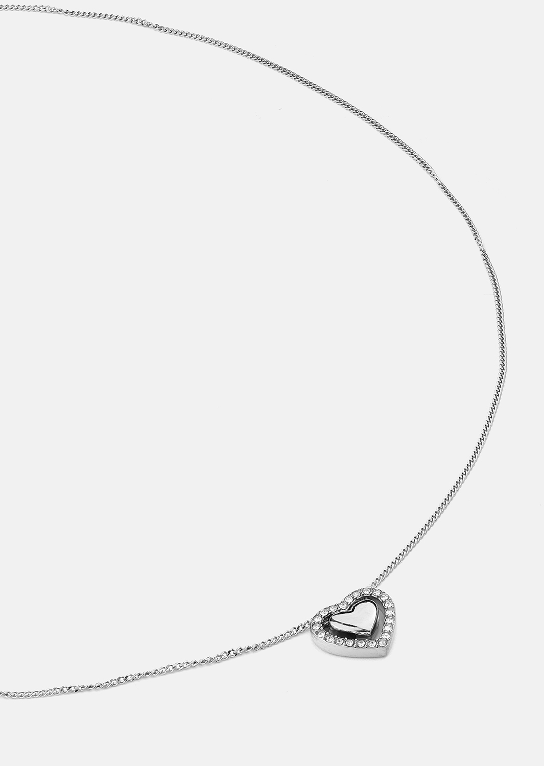 Halsband Heart Glow – Silverpläterat