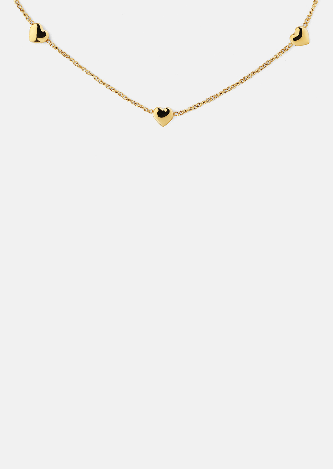 Halsband Golden Hearts - 18k Guldpläterat