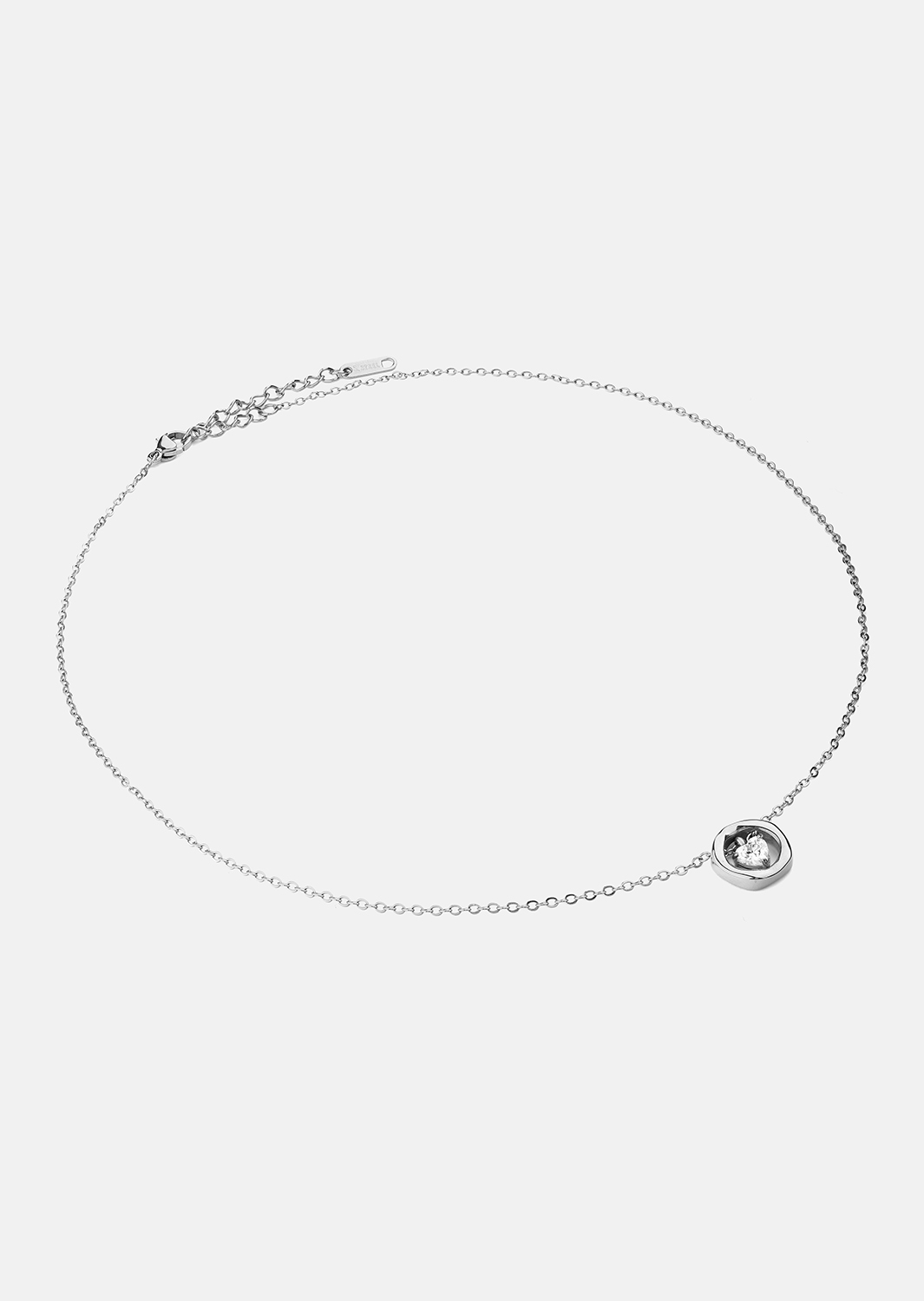Halsband Silver Heart – Silverpläterat