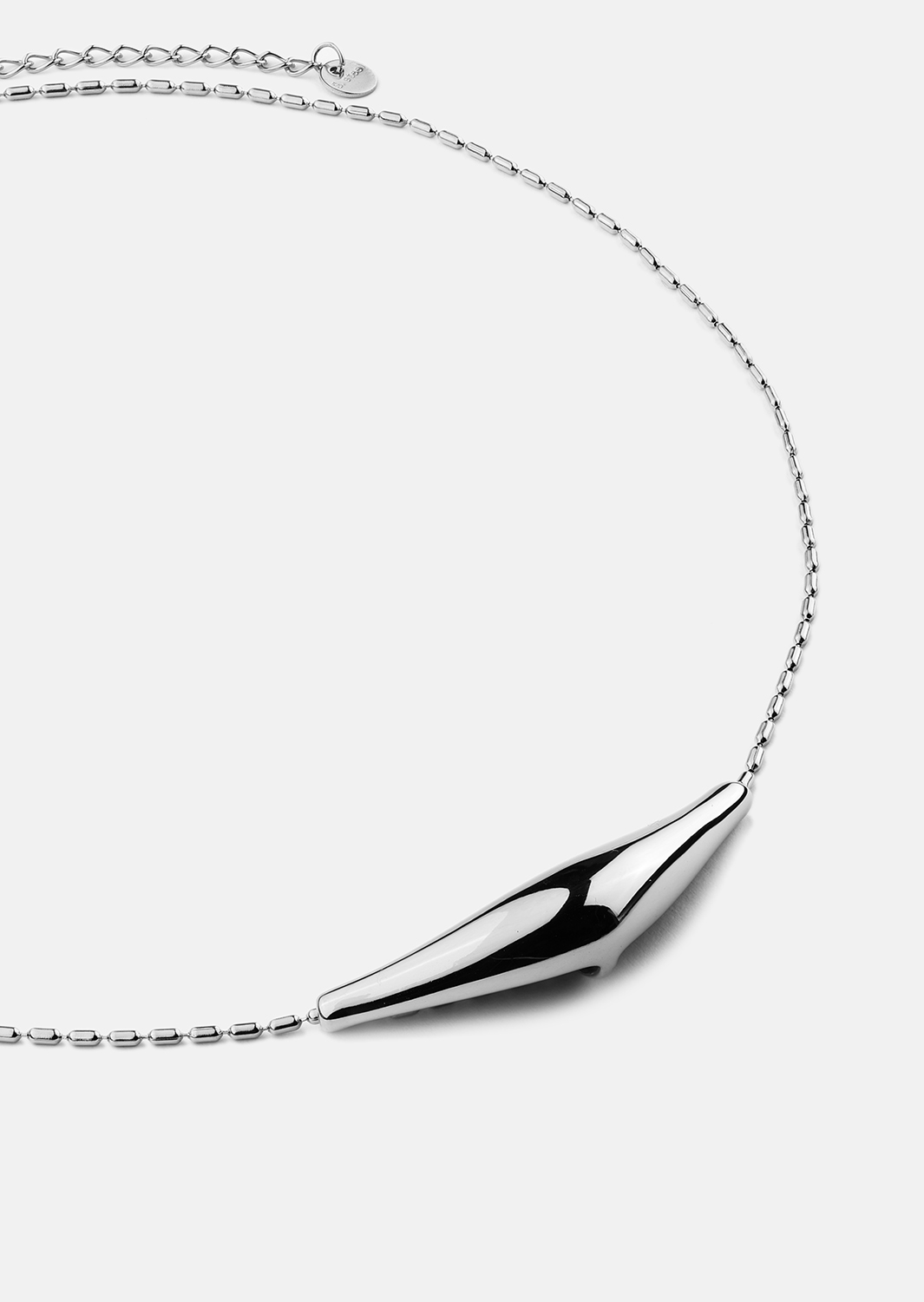 Halsband Flow Curve – Silverpläterat