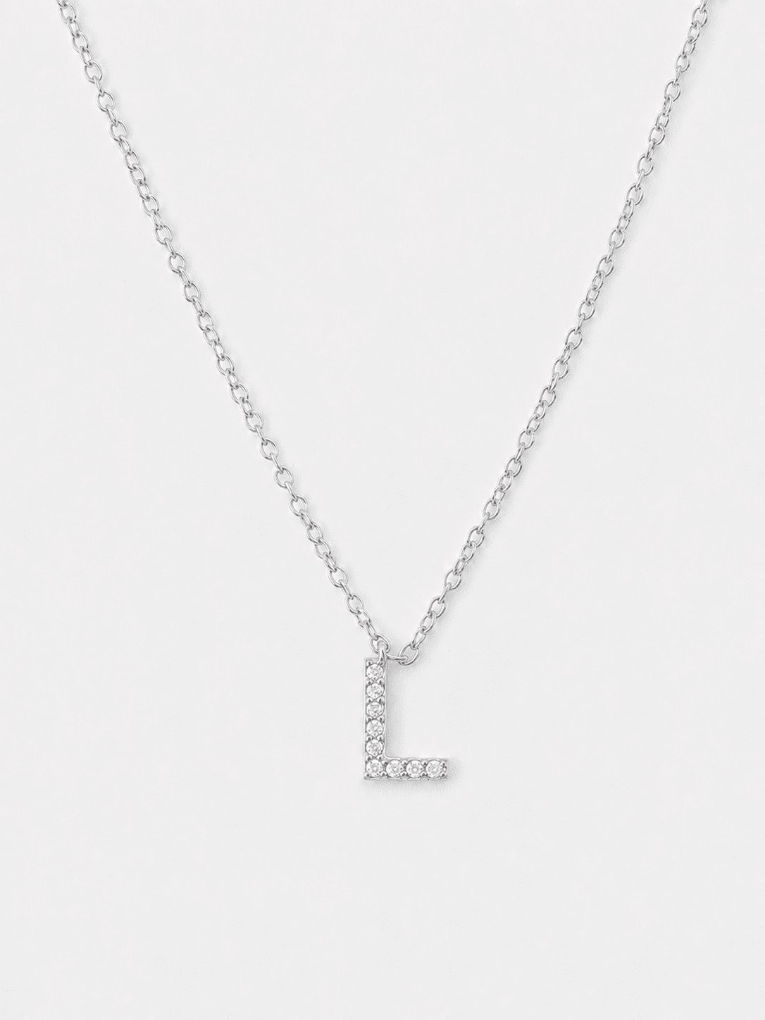 Halsband Initial Letters A-N – Silverpläterat