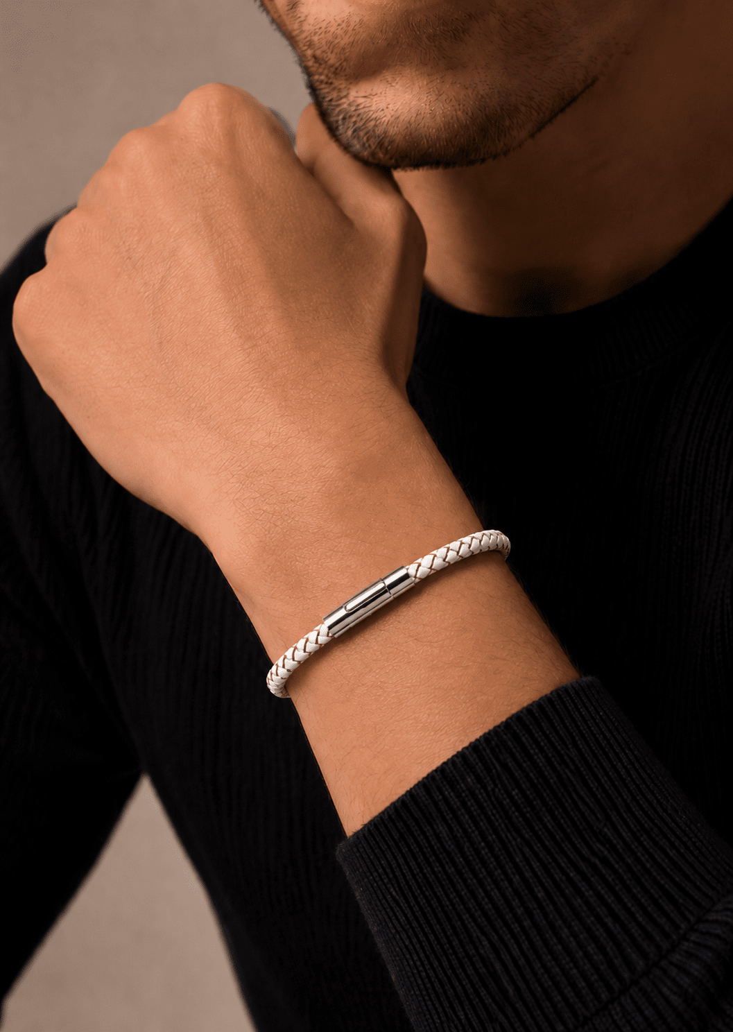 Läderarmband Midnight Knot