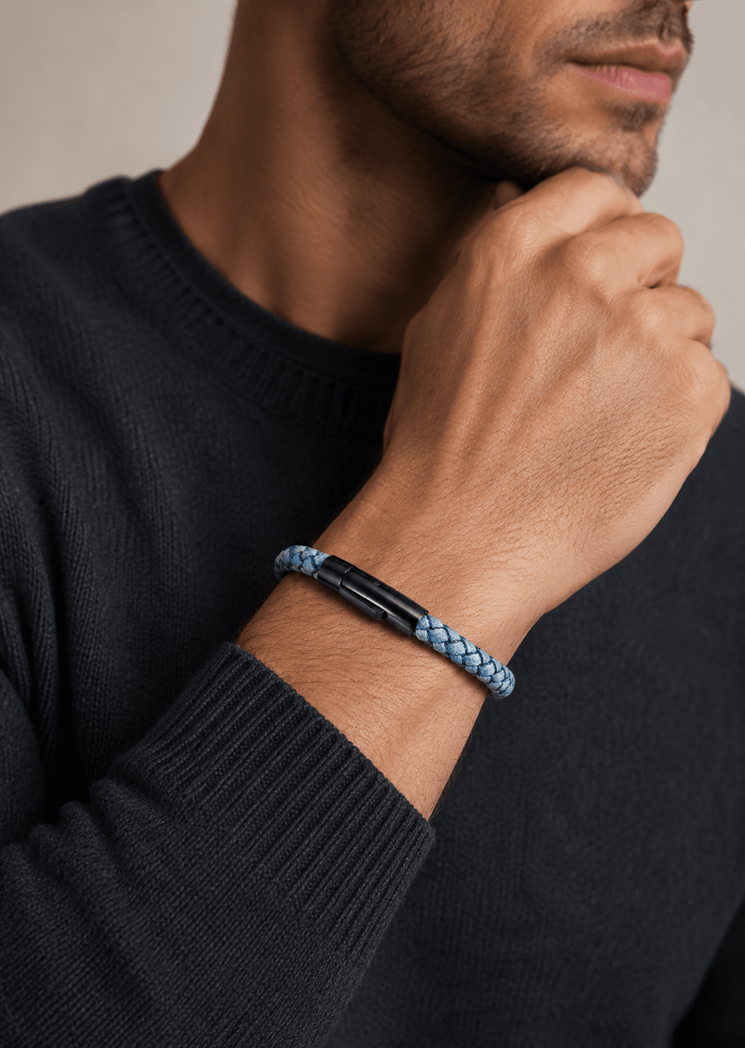 Läderarmband Ocean Weave