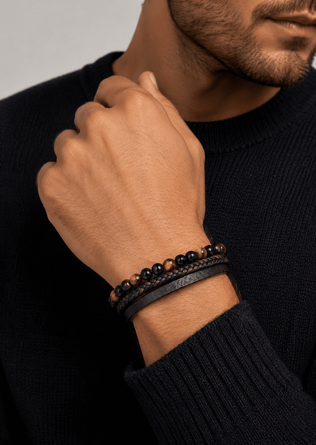 Läderarmband Raven Echo