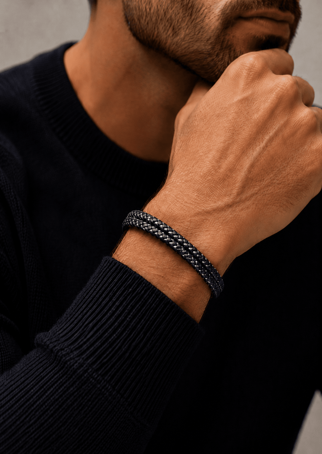 Läderarmband Silent Crest