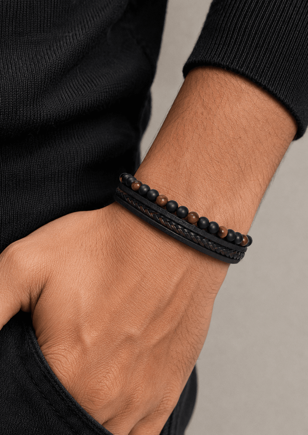 Läderarmband Titan Crest