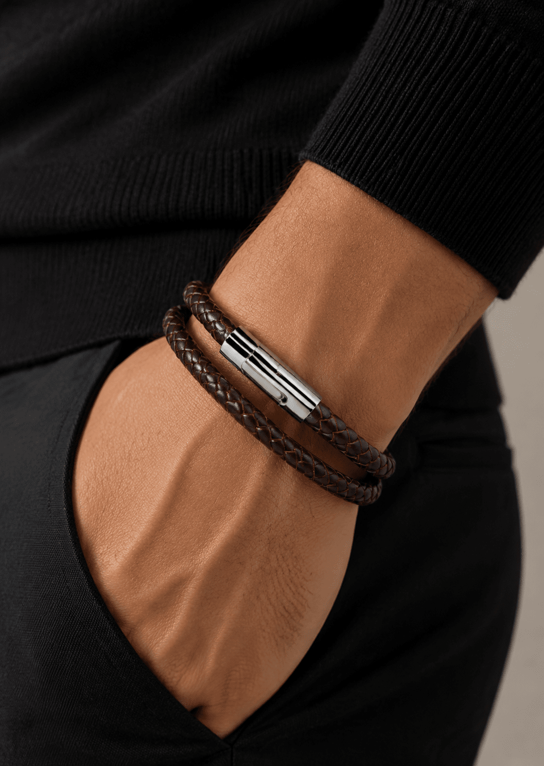 Läderarmband Titan Knot