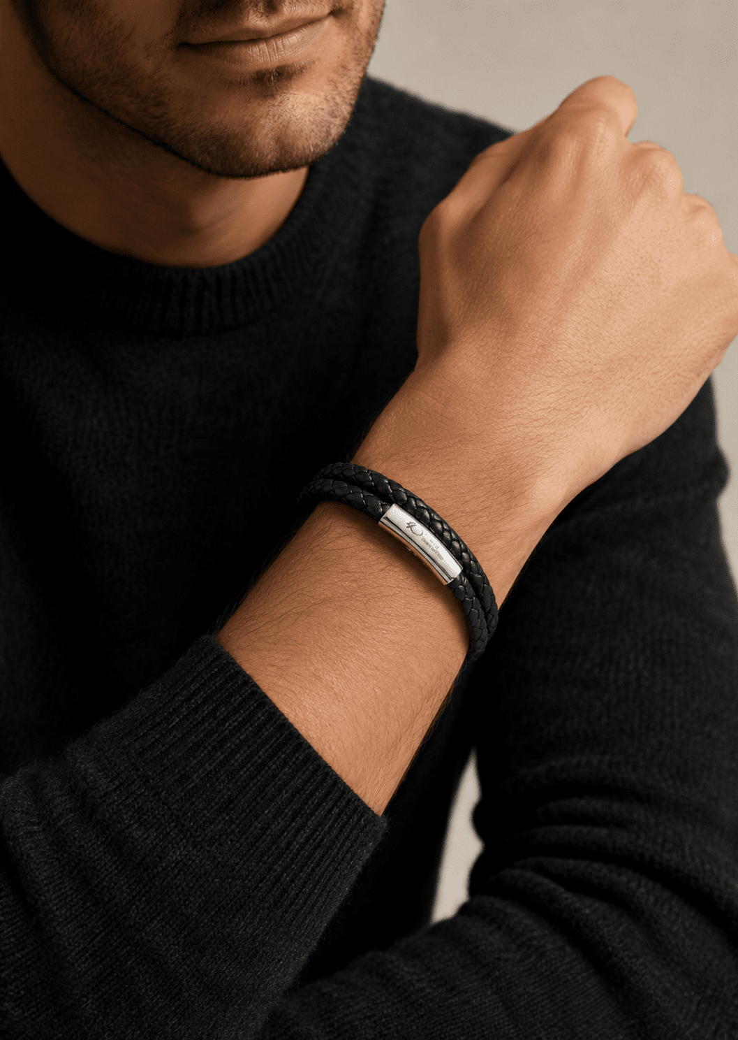 Läderarmband Titan Thread