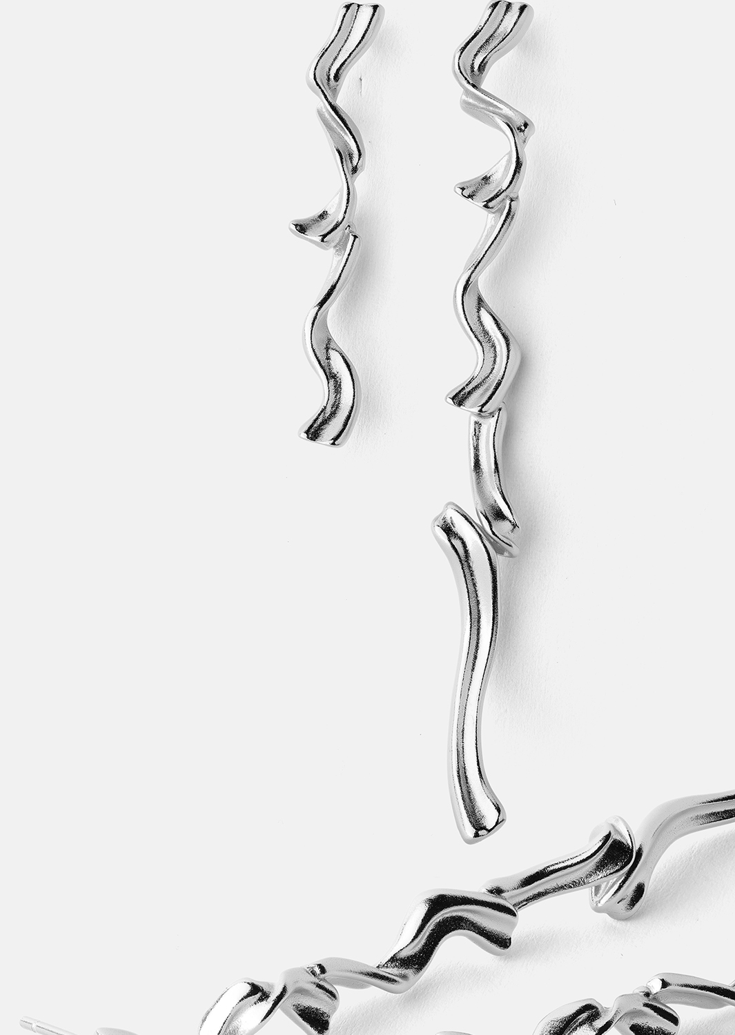 Örhänge Flow - Silverpläterat