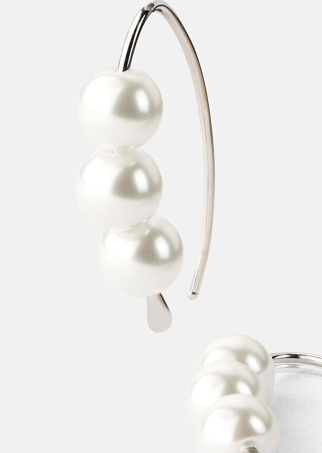 Örhänge Pearl Arc - Silverpläterat