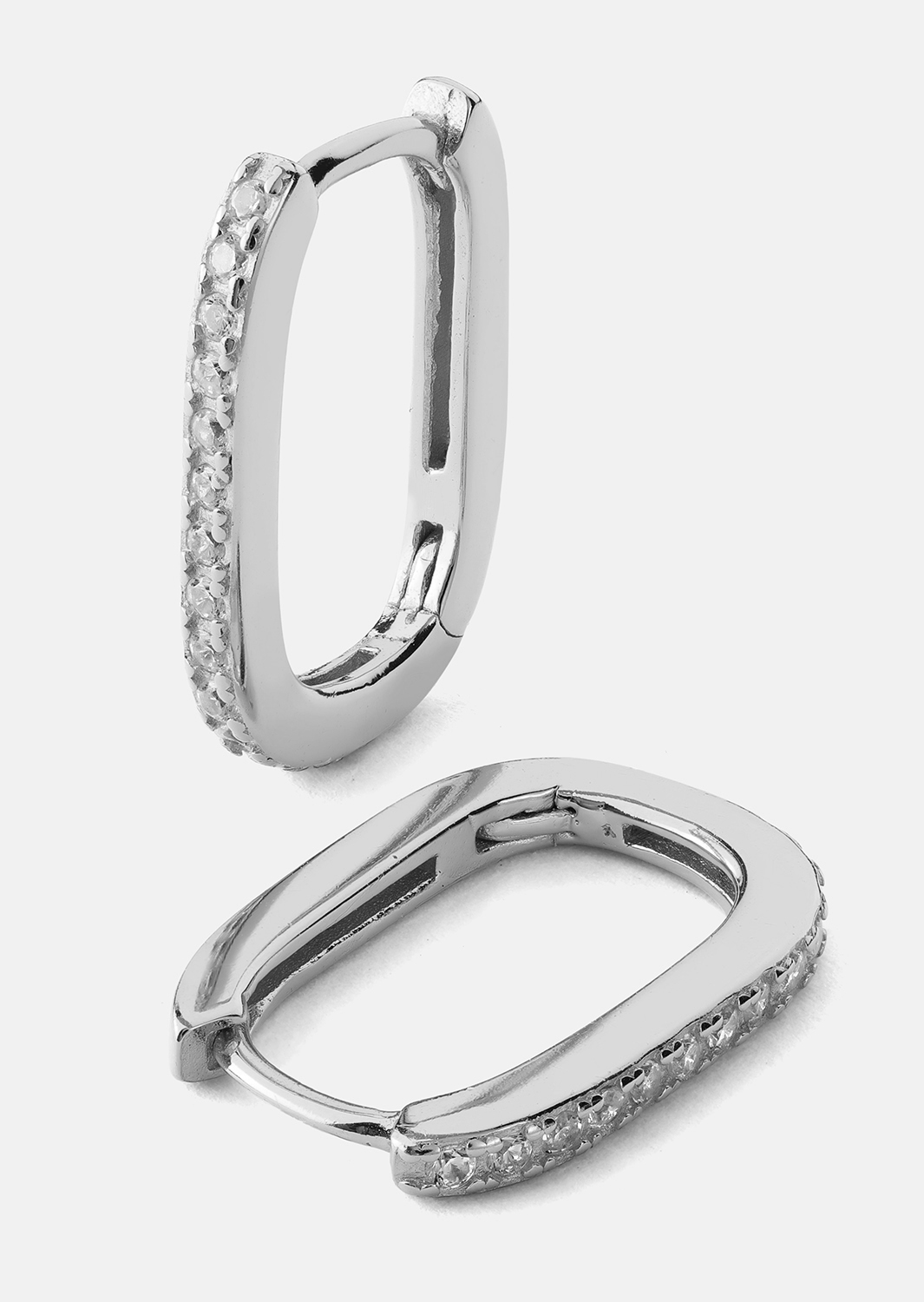 Örhänge Éclat Oval - Silver Plated